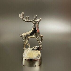 Harvey‎ Lewis Designs Regent Square 6" Silver Plated Votive Candle Holder Deer